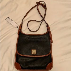 Dooney & Bourke Black Leather Saddle Crossbody